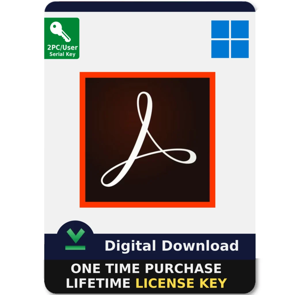 Adobe Acrobat Pro DC 2025 Lifetime License Key 2 PC For Windows